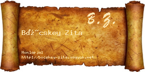 Böcskey Zita névjegykártya