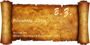 Böcskey Zita névjegykártya